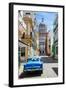 A Classic Car Parked on Street Next to Colonial Buildings with Former Parliament Building-Sean Cooper-Framed Photographic Print