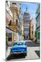 A Classic Car Parked on Street Next to Colonial Buildings with Former Parliament Building-Sean Cooper-Mounted Photographic Print