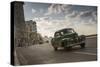 A classic Chevrolet car on the Malecon in Havana, Cuba.-Alex Saberi-Stretched Canvas
