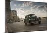 A classic Chevrolet car on the Malecon in Havana, Cuba.-Alex Saberi-Mounted Photographic Print