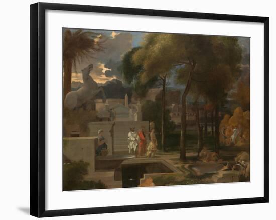 A Classical Landscape, c.1660-Sebastien Bourdon-Framed Giclee Print