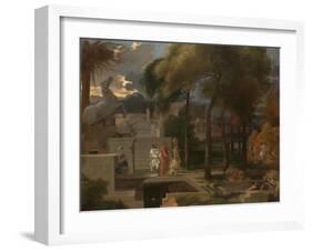 A Classical Landscape, c.1660-Sebastien Bourdon-Framed Giclee Print