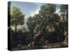 A Classical Landscape with Figures Bathing in a Pond-Jan Frans van Bloemen-Stretched Canvas
