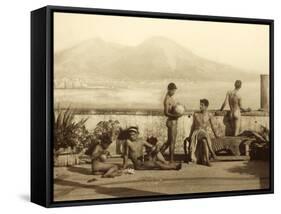 A Classical Scene, Tierra Del Fuego, South America. C.1899-Wilhelm Von Gloeden-Framed Stretched Canvas