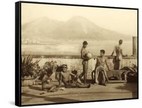 A Classical Scene, Tierra Del Fuego, South America. C.1899-Wilhelm Von Gloeden-Framed Stretched Canvas