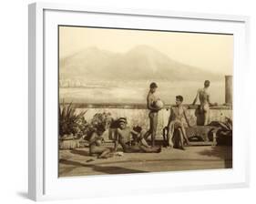 A Classical Scene, Tierra Del Fuego, South America. C.1899-Wilhelm Von Gloeden-Framed Photographic Print