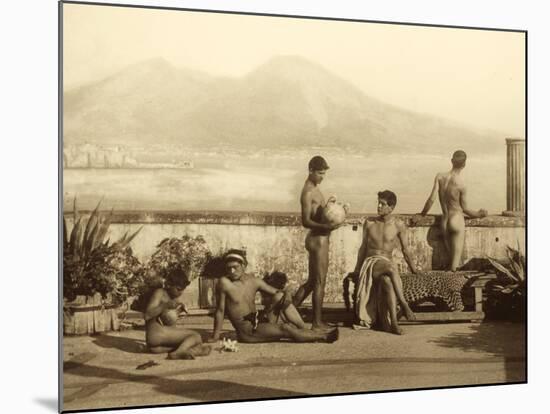 A Classical Scene, Tierra Del Fuego, South America. C.1899-Wilhelm Von Gloeden-Mounted Photographic Print
