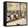 A Classroom at the Chemawa Indian School in Salem (Oregon, Usa), circa 1880 - Duotone Reproduction-null-Framed Stretched Canvas