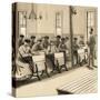 A Classroom at the Chemawa Indian School in Salem (Oregon, Usa), circa 1880 - Duotone Reproduction-null-Stretched Canvas