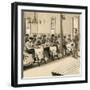 A Classroom at the Chemawa Indian School in Salem (Oregon, Usa), circa 1880 - Duotone Reproduction-null-Framed Giclee Print