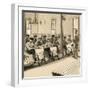 A Classroom at the Chemawa Indian School in Salem (Oregon, Usa), circa 1880 - Duotone Reproduction-null-Framed Giclee Print