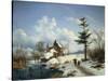 A Clear Winter's Day-Cornelius Lieste-Stretched Canvas