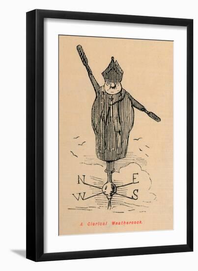 'A Clerical Weathercock', c1860, (c1860)-John Leech-Framed Giclee Print