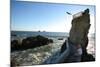 A Cliff Diver Plunges into the Pacific Ocean.-robcocquyt-Mounted Photographic Print