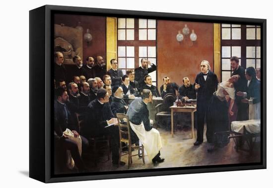 A Clinical Lesson with Doctor Charcot at the Salpetriere, 1887-Pierre Andre Brouillet-Framed Stretched Canvas