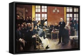 A Clinical Lesson with Doctor Charcot at the Salpetriere, 1887-Pierre Andre Brouillet-Framed Stretched Canvas