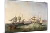 A Clipper and an East Indiaman Leaving Port-John Wilson Carmichael-Mounted Giclee Print