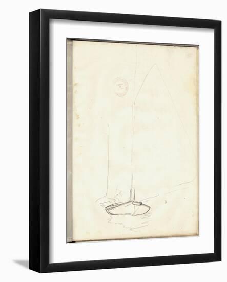 A Clipper of Argenteuil (Pencil on Paper)-Claude Monet-Framed Giclee Print