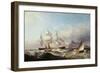 A Clipper Ship Off the Mumbles Lighthouse, Swansea-James Harris of Swansea-Framed Giclee Print