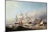 A Clipper Ship Off the Mumbles Lighthouse, Swansea-James Harris of Swansea-Mounted Giclee Print