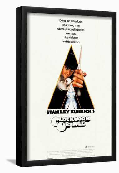 A Clockwork Orange, Malcolm McDowell, 1971-null-Framed Poster