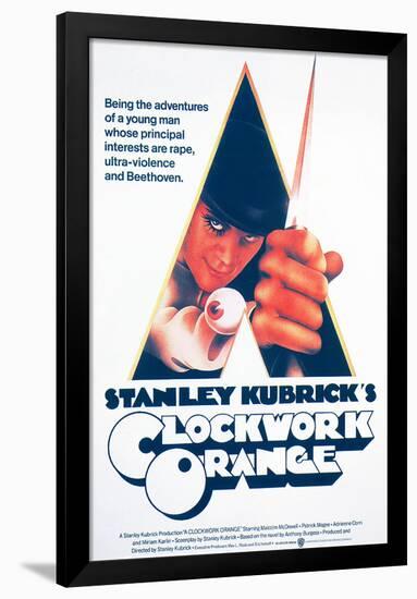 A Clockwork Orange, Malcolm Mcdowell, 1971-null-Framed Poster