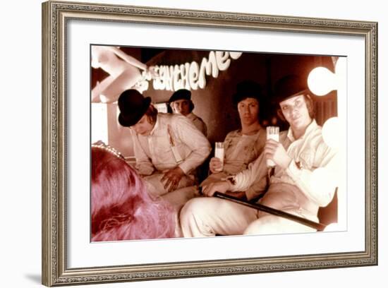 A Clockwork Orange, Warren Clarke, James Marcus, Malcolm Mcdowell, 1971-null-Framed Photo