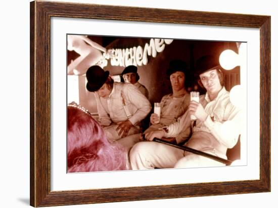 A Clockwork Orange, Warren Clarke, James Marcus, Malcolm Mcdowell, 1971-null-Framed Photo