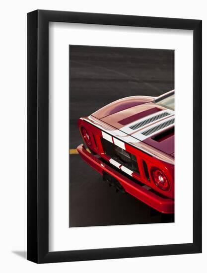 A Close Up of the Back of a 550 Horsepower Ford Gt Supercar on San Juan Island in Washington State-Ben Herndon-Framed Photographic Print