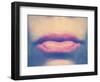 A Close Up Shot of a Woman's Lips-graphicphoto-Framed Photographic Print