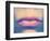 A Close Up Shot of a Woman's Lips-graphicphoto-Framed Photographic Print