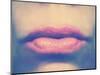 A Close Up Shot of a Woman's Lips-graphicphoto-Mounted Photographic Print