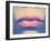 A Close Up Shot of a Woman's Lips-graphicphoto-Framed Photographic Print