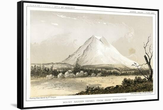 A Close View of Mount Rainier from Near Steilacoom, Washington-Thomas H. Ford-Framed Stretched Canvas