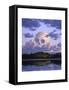 A Cloud Formation Depicting a Skull, with a Lake and Canoeist Below-null-Framed Stretched Canvas