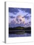 A Cloud Formation Depicting a Skull, with a Lake and Canoeist Below-null-Stretched Canvas