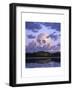 A Cloud Formation Depicting a Skull, with a Lake and Canoeist Below-null-Framed Art Print