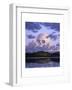 A Cloud Formation Depicting a Skull, with a Lake and Canoeist Below-null-Framed Art Print