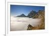 A Cloud's Sea, in Autumn, under Monviso Peak and Viso Mozzo Peak-ClickAlps-Framed Photographic Print