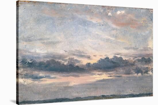 A Cloud Study, Sunset, C.1821 (Oil on Paper on Millboard)-John Constable-Stretched Canvas