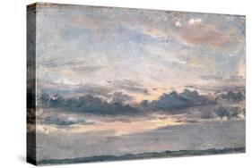 A Cloud Study, Sunset, C.1821 (Oil on Paper on Millboard)-John Constable-Stretched Canvas