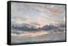 A Cloud Study, Sunset, C.1821 (Oil on Paper on Millboard)-John Constable-Framed Stretched Canvas