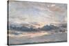 A Cloud Study, Sunset, C.1821 (Oil on Paper on Millboard)-John Constable-Stretched Canvas