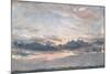 A Cloud Study, Sunset, C.1821 (Oil on Paper on Millboard)-John Constable-Mounted Giclee Print