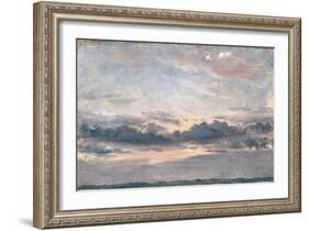 A Cloud Study, Sunset, C.1821 (Oil on Paper on Millboard)-John Constable-Framed Giclee Print