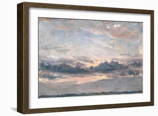 A Cloud Study, Sunset, C.1821 (Oil on Paper on Millboard)-John Constable-Framed Giclee Print