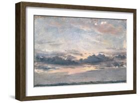A Cloud Study, Sunset, C.1821 (Oil on Paper on Millboard)-John Constable-Framed Giclee Print
