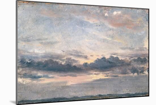 A Cloud Study, Sunset, C.1821 (Oil on Paper on Millboard)-John Constable-Mounted Giclee Print