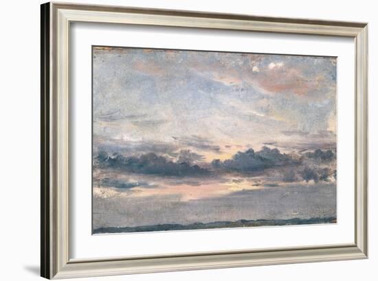 A Cloud Study, Sunset, C.1821 (Oil on Paper on Millboard)-John Constable-Framed Giclee Print