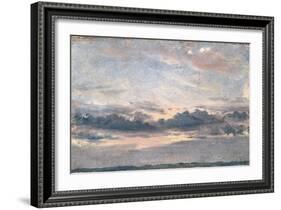 A Cloud Study, Sunset, C.1821 (Oil on Paper on Millboard)-John Constable-Framed Giclee Print